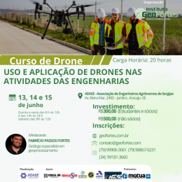 Curso de Drone - Uso e Aplicações nas Atividades das Engenharias (Não sócios)